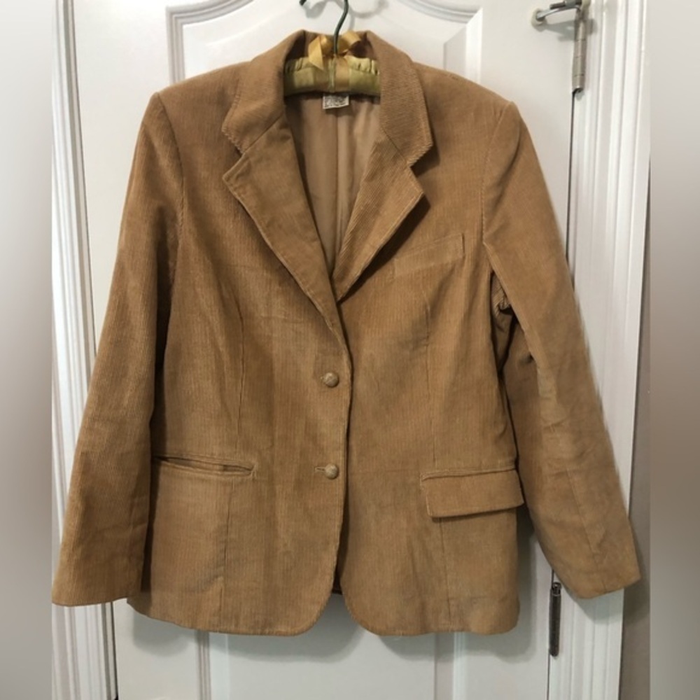 Vintage Khaki Corduroy Blazer
